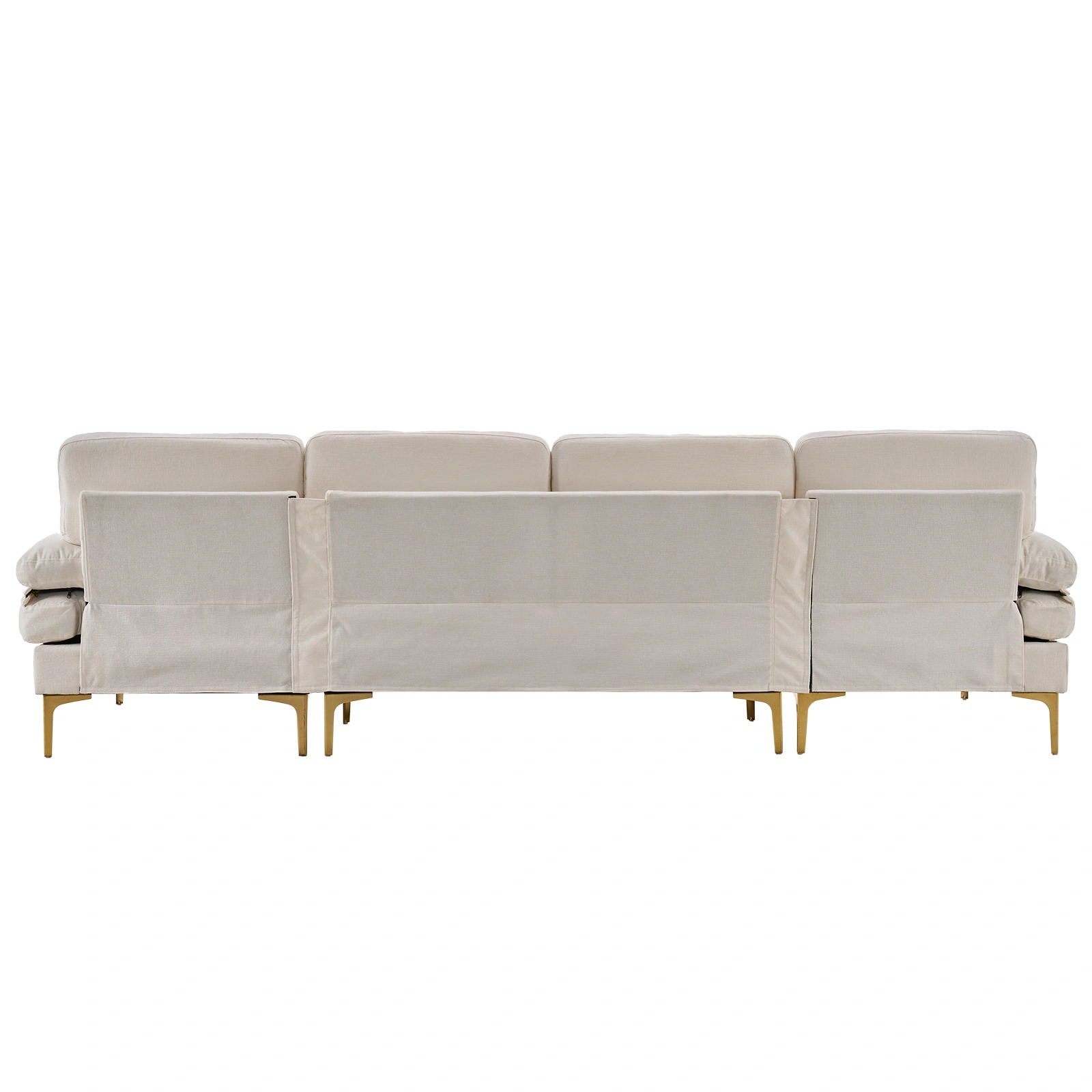 U-Shaped 4-Seat Indoor Modular Sofa Creamy-White view 4