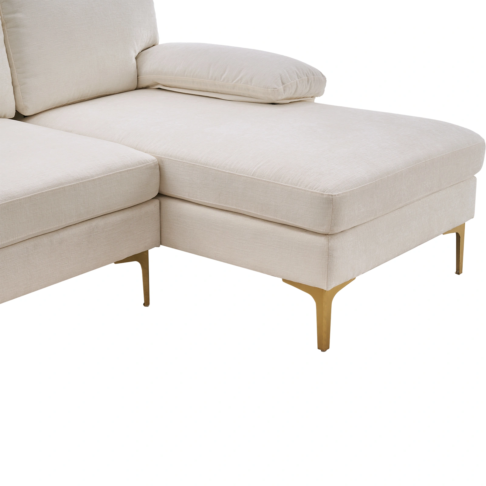 U-Shaped 4-Seat Indoor Modular Sofa Creamy-White view 8