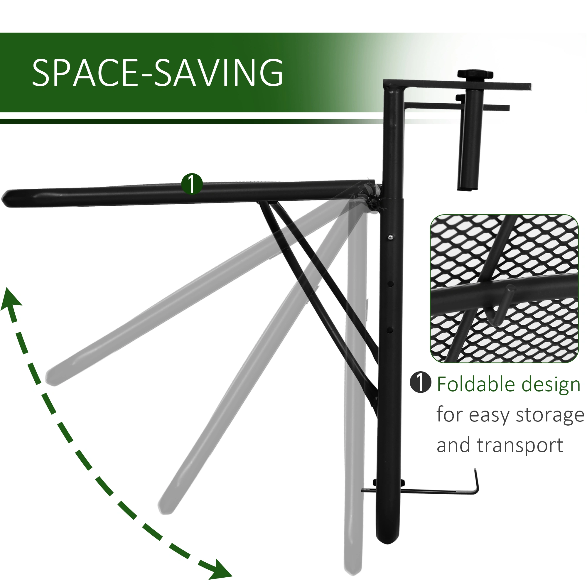 Extra Large Camping Table Heavy Duty Portable Outdoor Table Foldable for 4-6 People Group Camping view 3