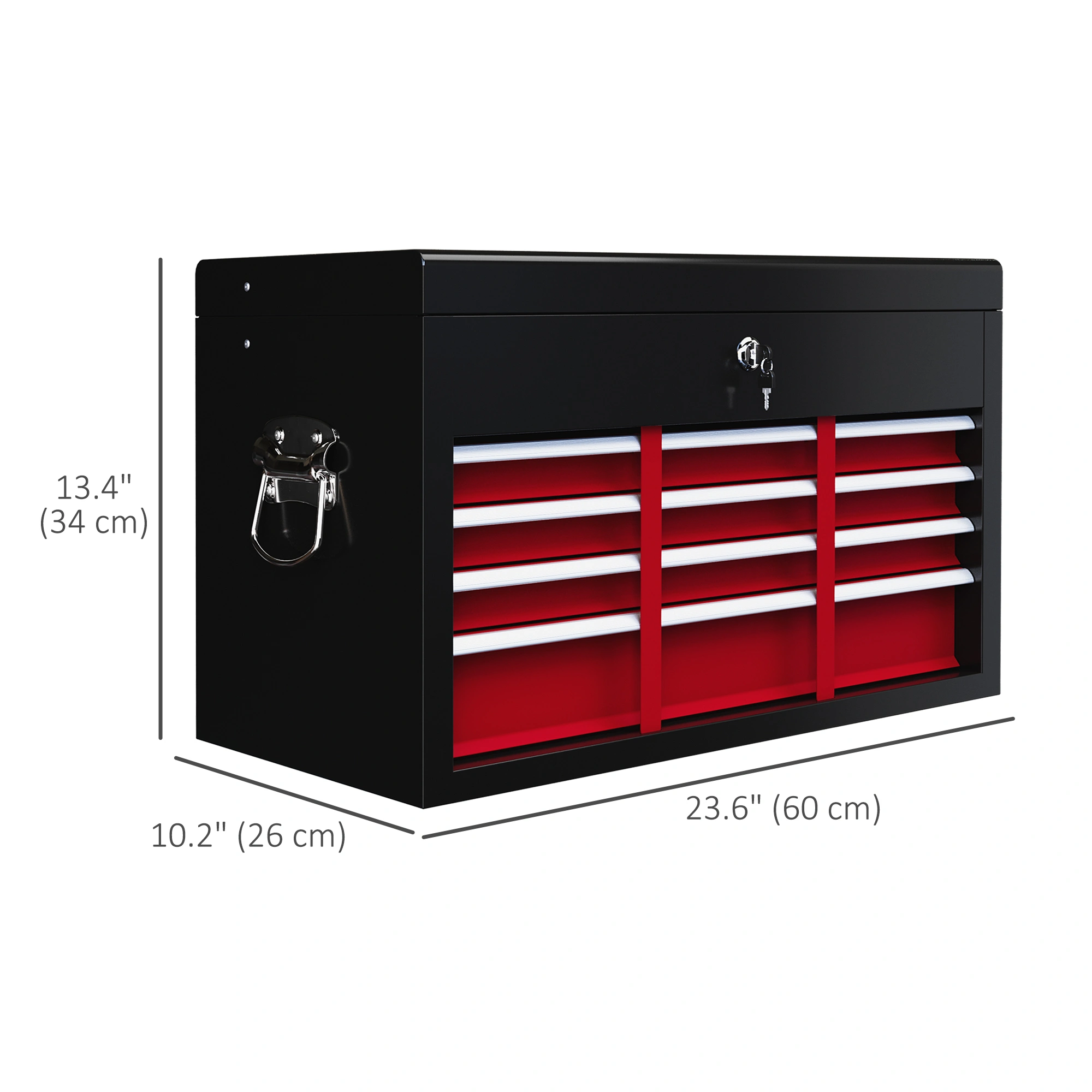 Industrial Tool Box - Large Capacity Portable Toolbox with Lid, Organized Storage for Hand Tools and Workshop Essentials view 2