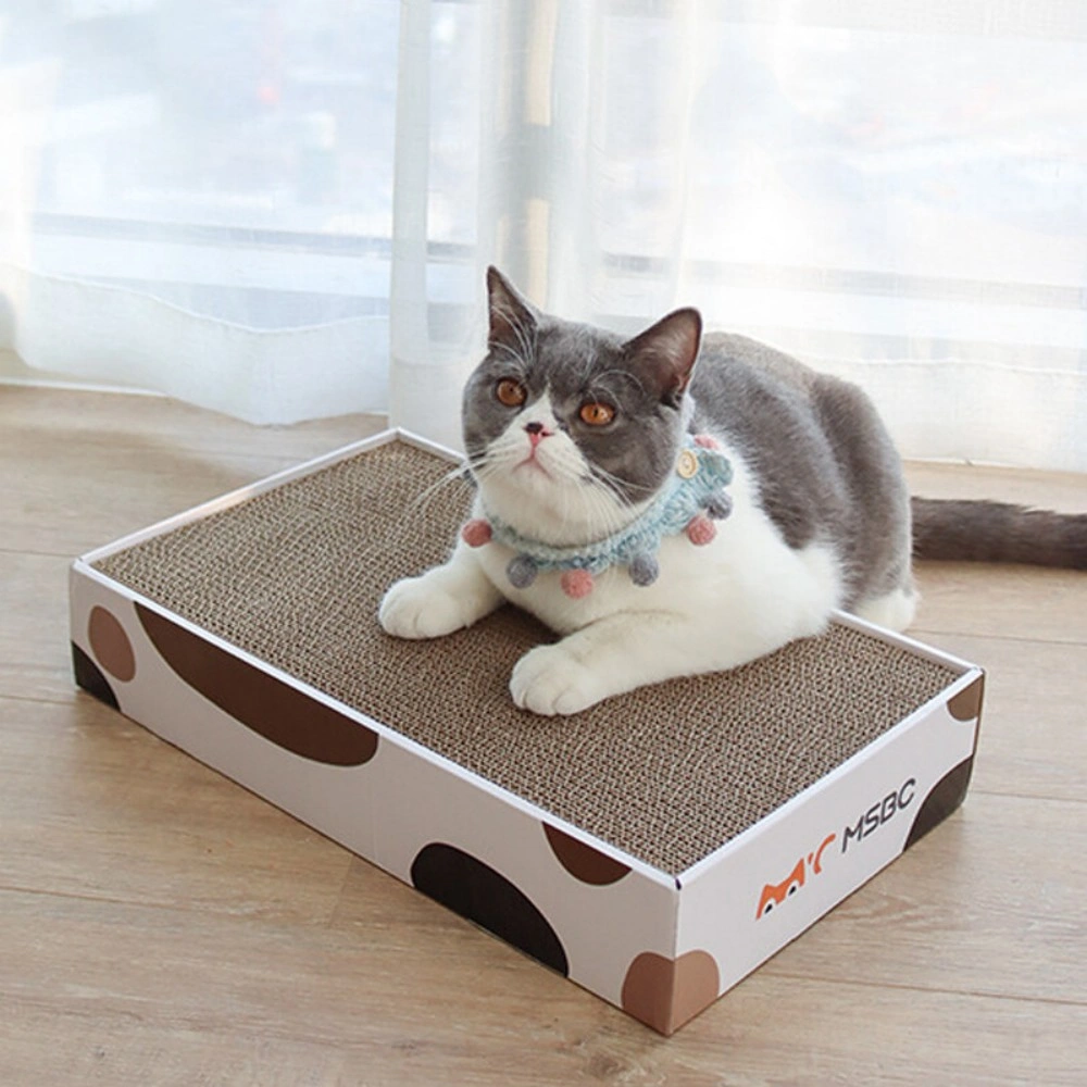 3 Pack Cat Scratcher Box - Heavy Duty Corrugated Cardboard Scratching Board Pad view 3
