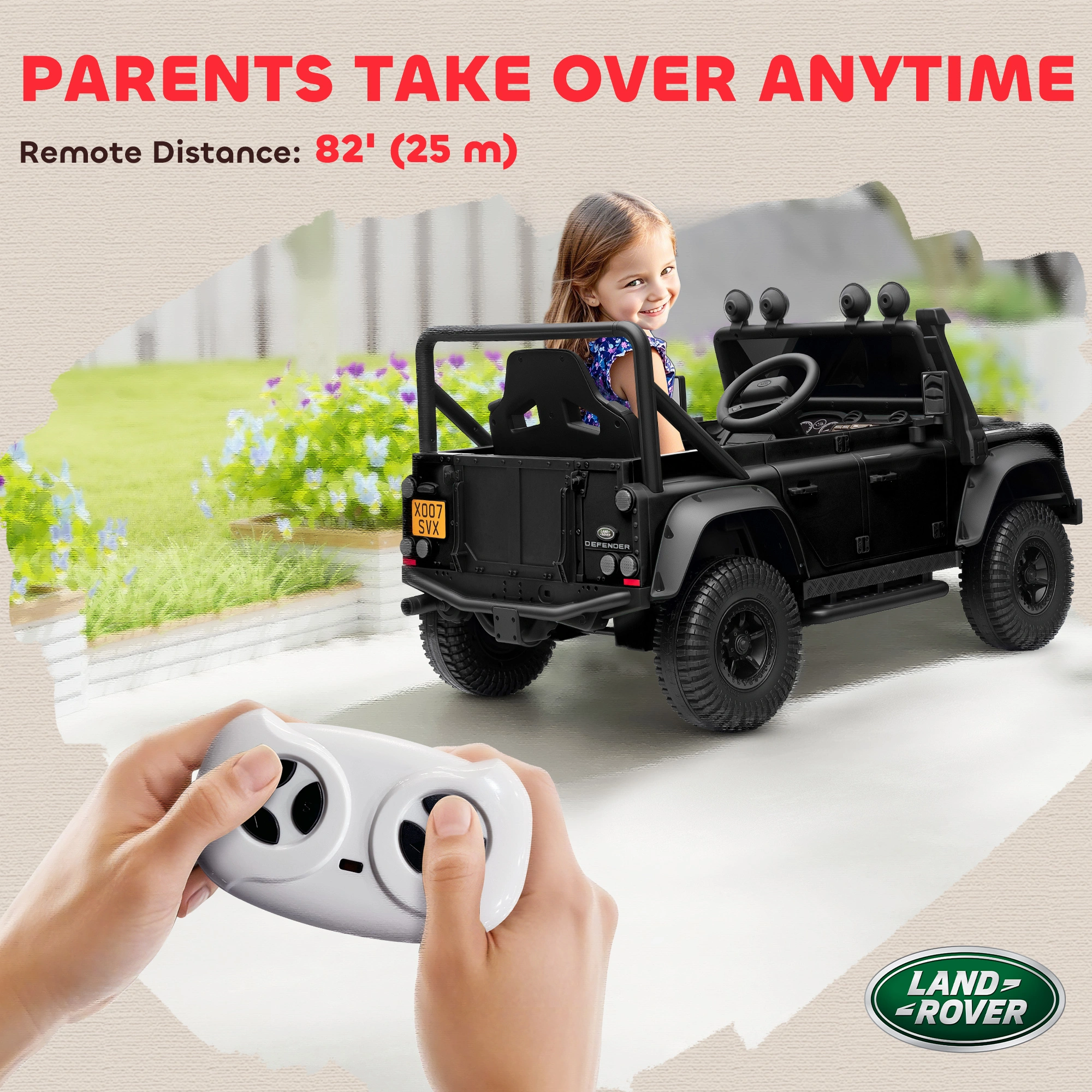 Electric Ride On Truck for Kids, 6V Battery Powered Car with Remote Control, Rocking Seat, MP3 Player & LED Lights, Green view 4