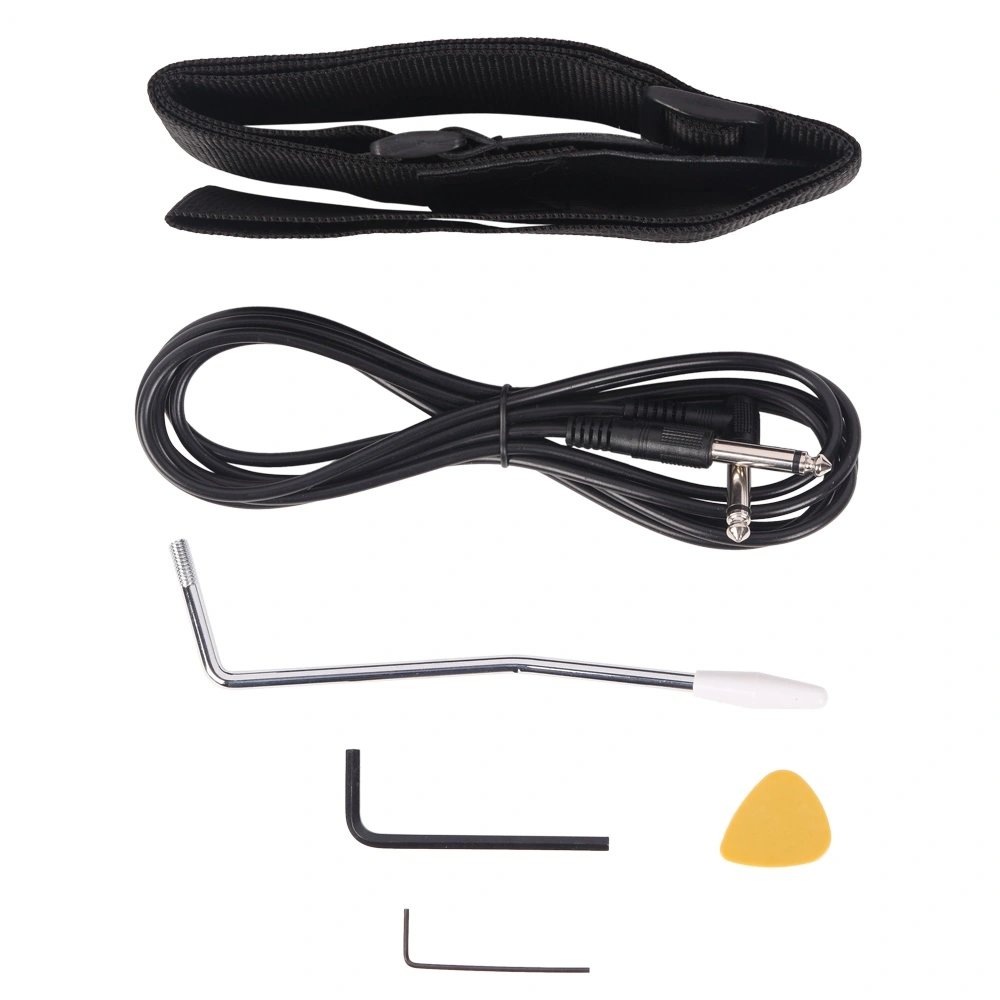 GST Stylish Electric Guitar Kit with Black Pickguard White view 13