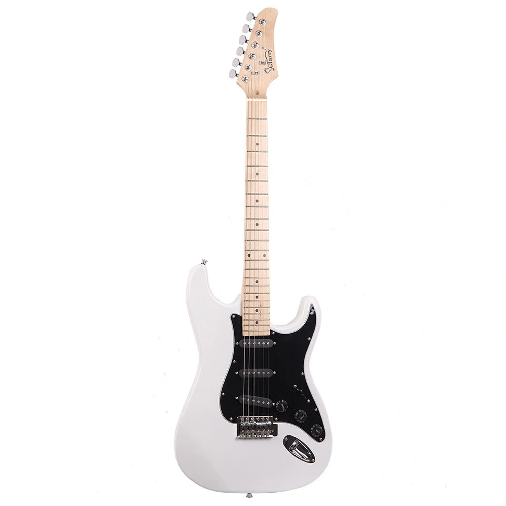GST Stylish Electric Guitar Kit with Black Pickguard White view 21