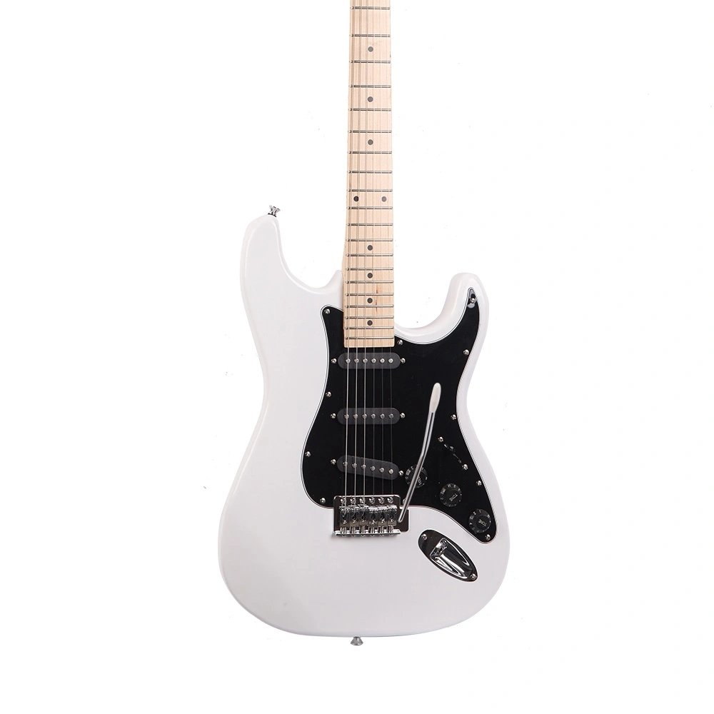 GST Stylish Electric Guitar Kit with Black Pickguard White view 22