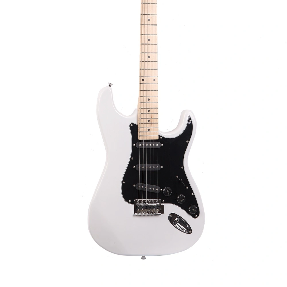 GST Stylish Electric Guitar Kit with Black Pickguard White view 25