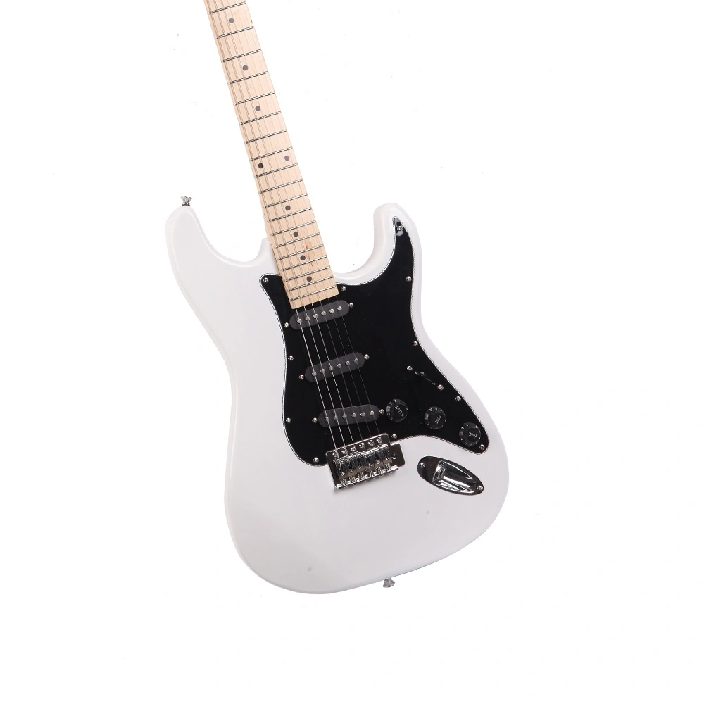 GST Stylish Electric Guitar Kit with Black Pickguard White view 26