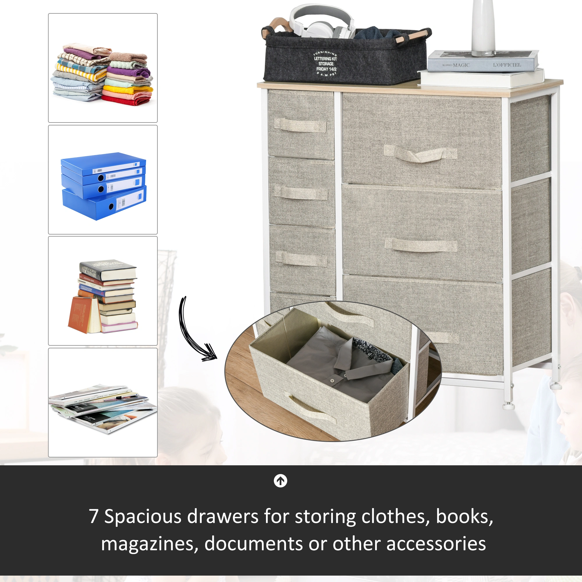 Multi-Use Storage Box Organizer, Stackable Plastic Container with Lid, Clear, Large Capacity view 3