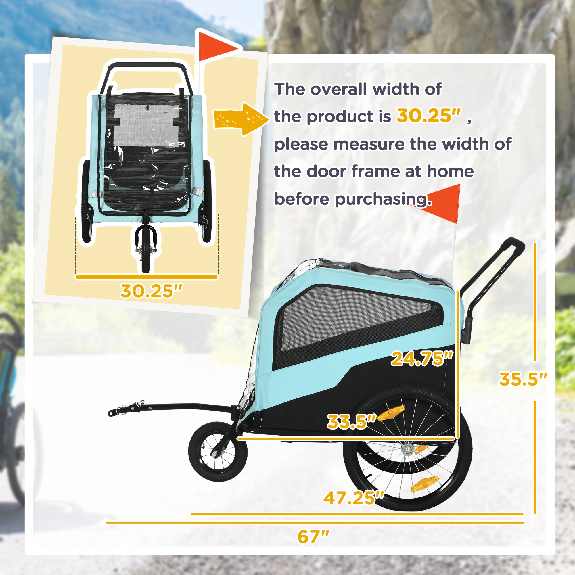 Pet Bicycle Cart Amazon ShippingProhibited by WalMart view 2