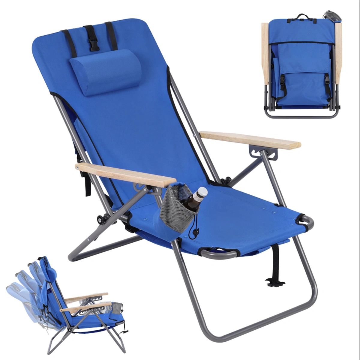 Armchair/Dining Chair/Office Chair | Portable Camping Fishing Chair with Backrest