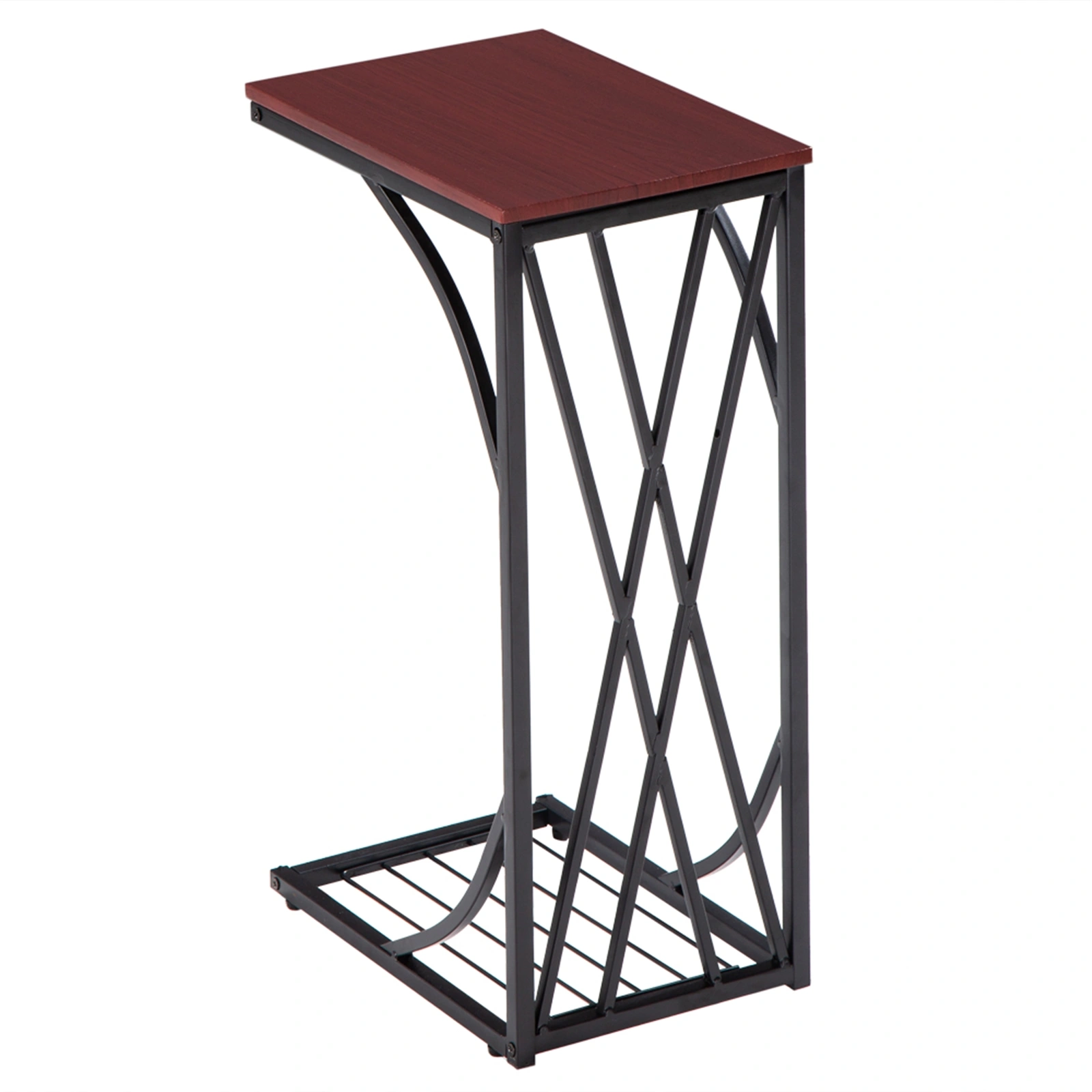30.5 x 21 x 54cm Sofa Table / Coffee Table C-type Table Cross Line Brown Desktop