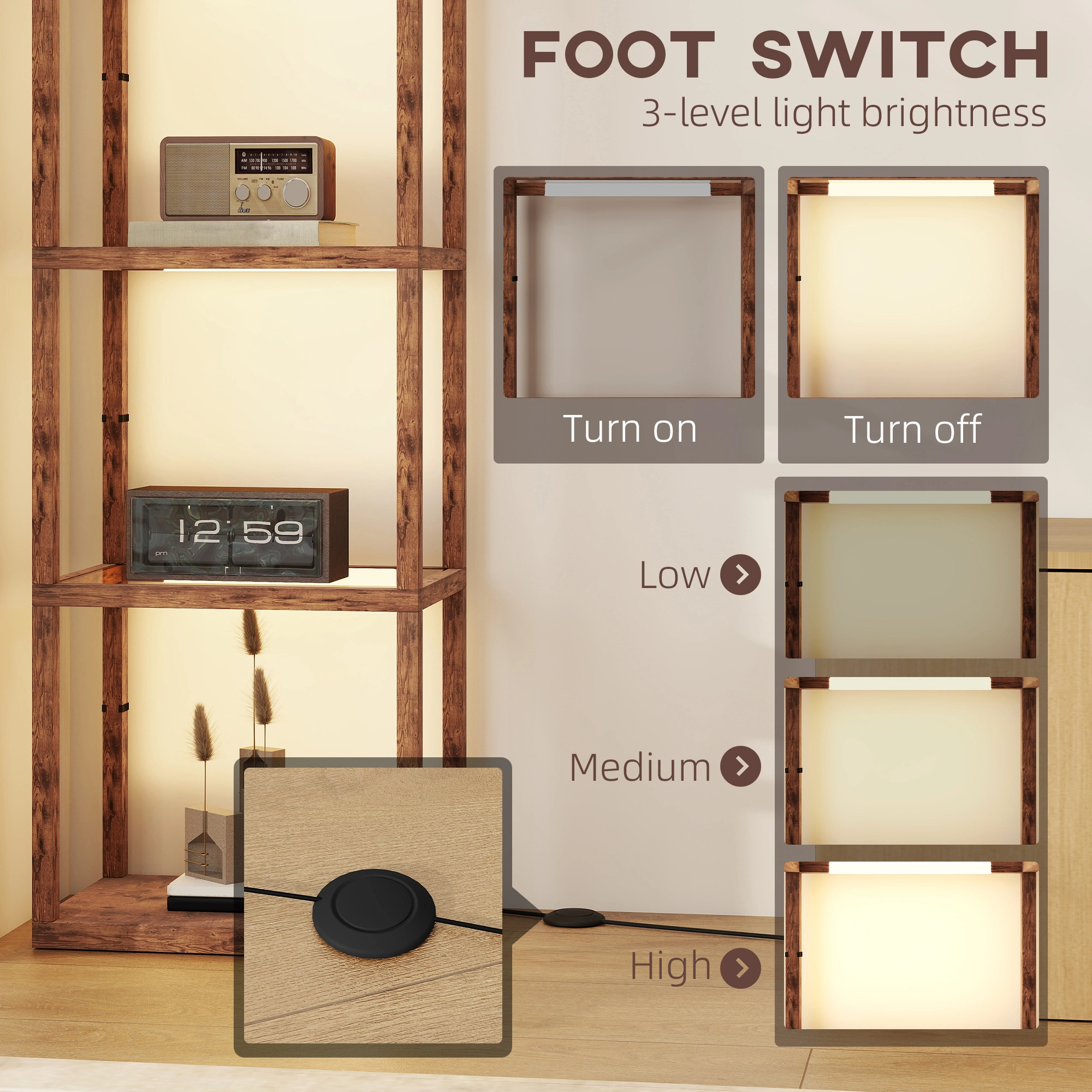 Elegant Floor Lamp with Base - Freestanding Lighting for Living Room, Bedroom, Hallway view 2
