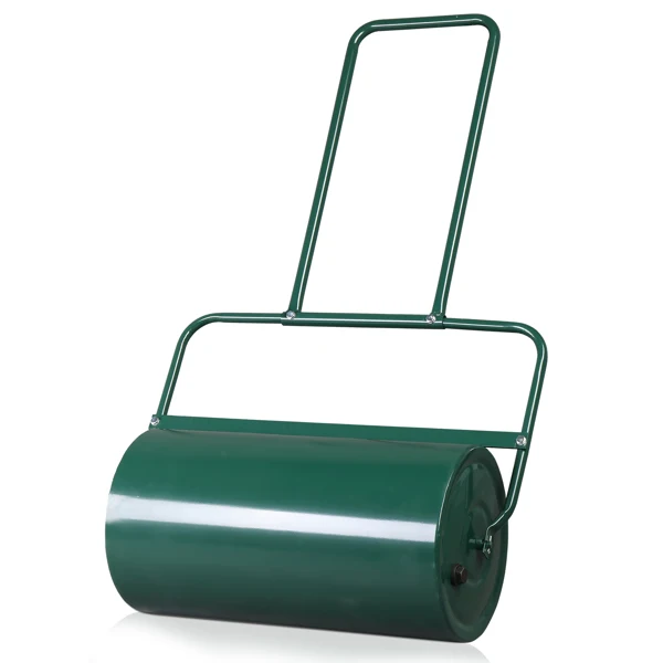 24in Lawn Roller Iron Cylindrical Garden North America Black(same as 90673505)