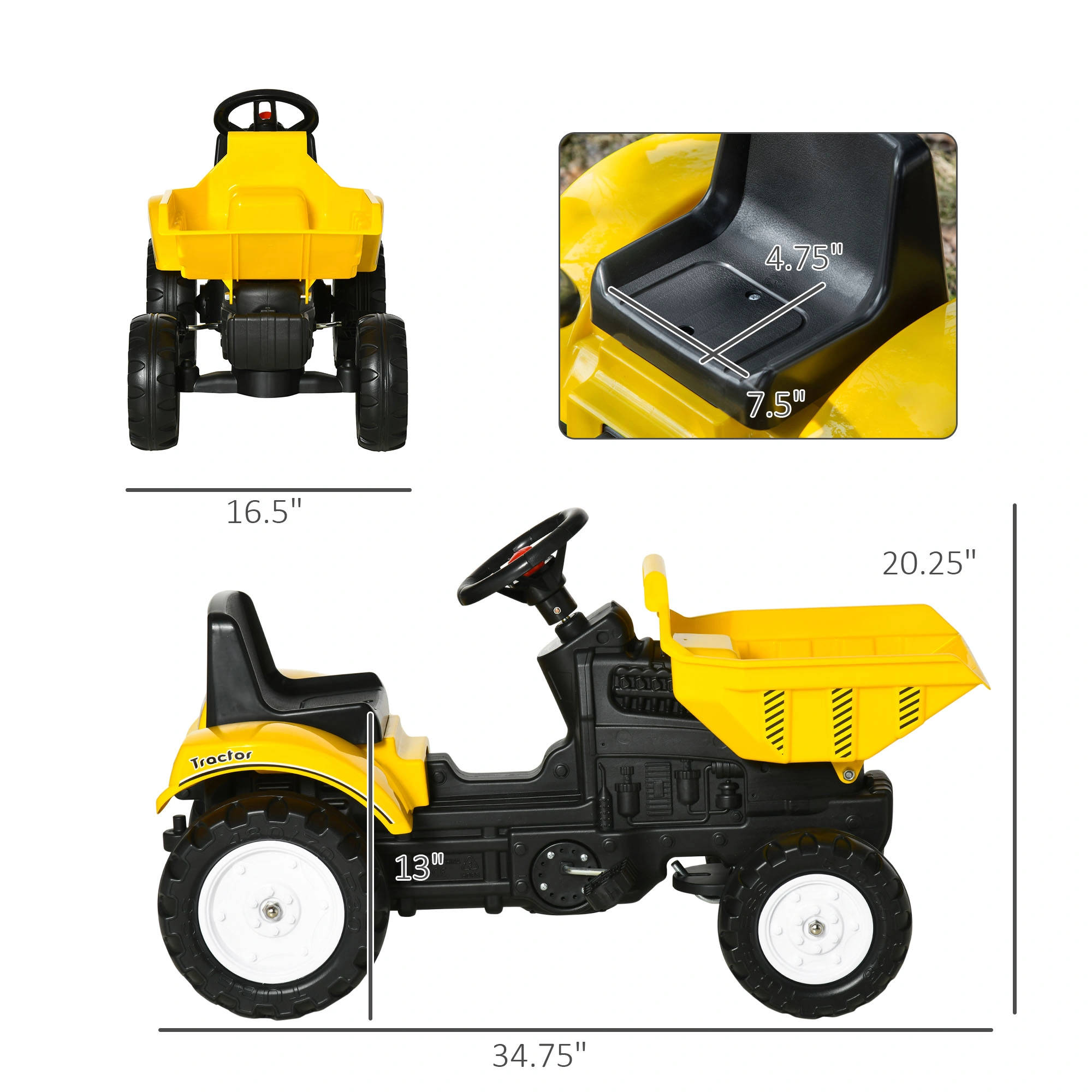 Kids Electric Ride-On Car for Toddlers, Battery-Powered Vehicle with Remote Control Parenting Mode view 2