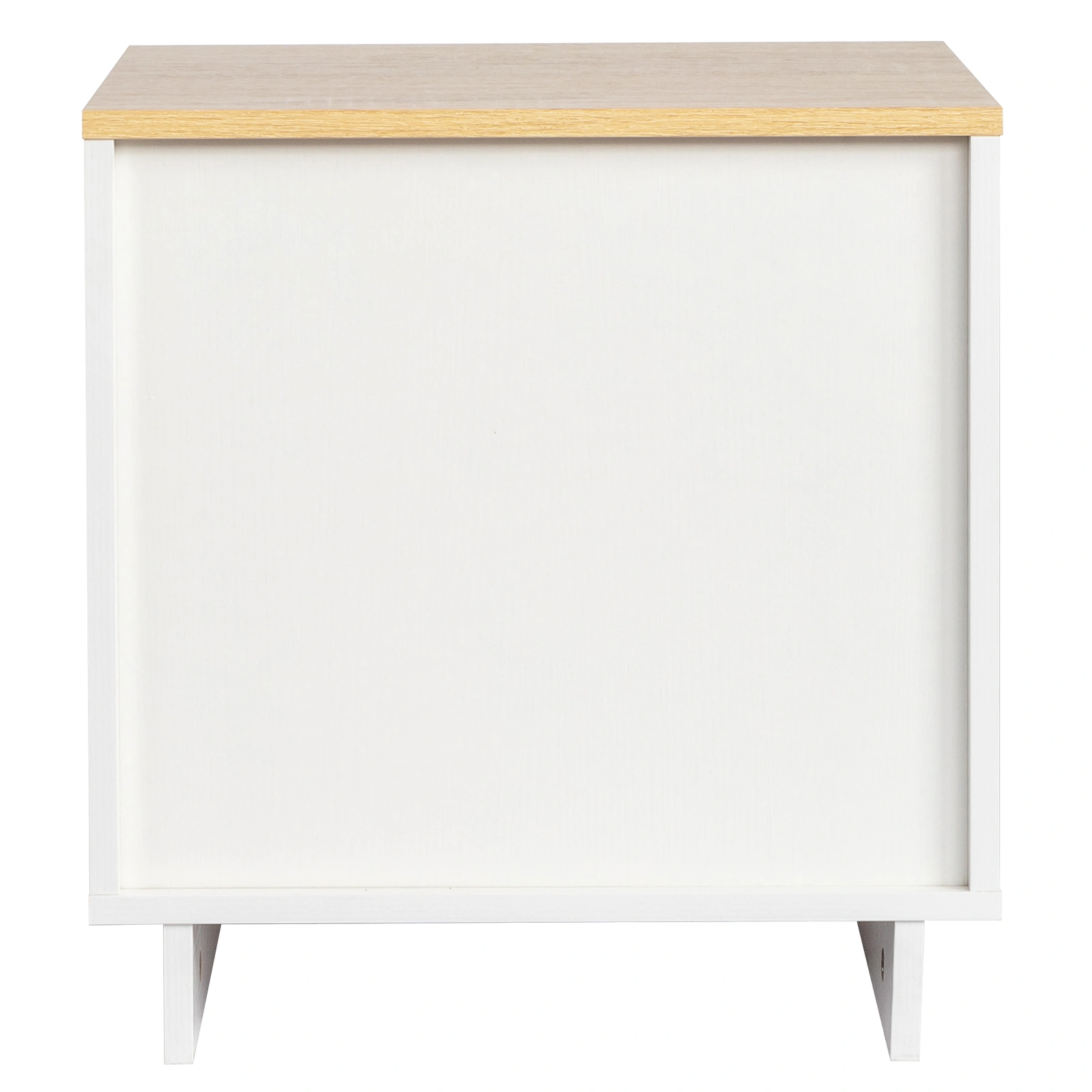 2 Pack White Nightstand with 2 Drawers, Modern Bedroom Side Table, Small Bedside Cabinet for Living Room view 3