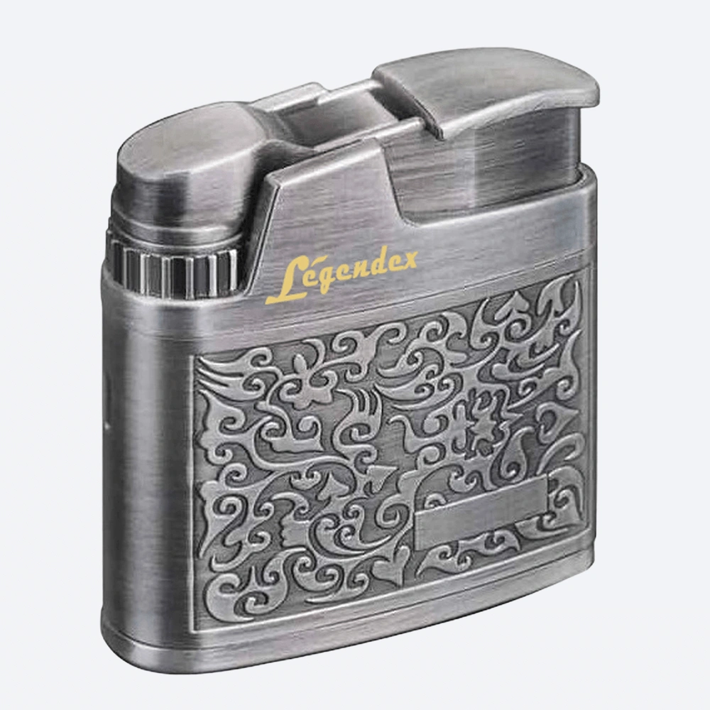 LEGENDEX CLIMBER Windproof Lighter, Antique Copper, Arabesque Pattern, Vintage Style, Refillable Adjustable Flame for Cigar, Cigarette, Kitchen, Outdoor