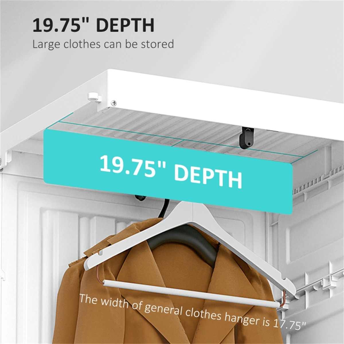 Clothes Storage Organizer - Foldable Fabric Wardrobe Bin, Stackable Closet Container for Home & Dorm Organization view 3
