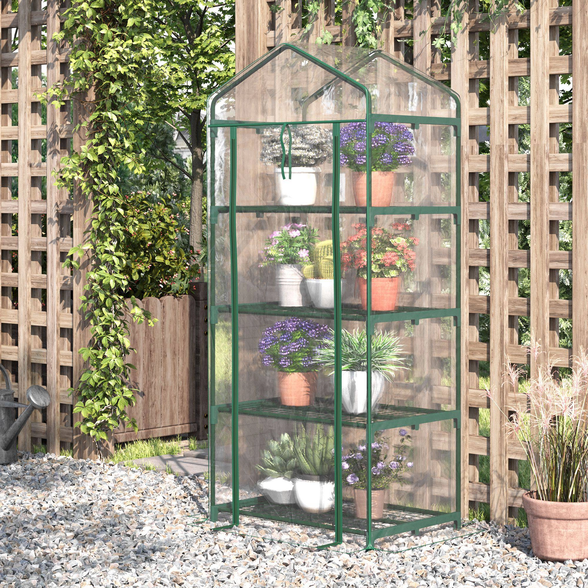 Mini Greenhouse Garden Propagation Station - Clear Dome Cover with Locking Clips for Tender Plants & Seed Starting view 2