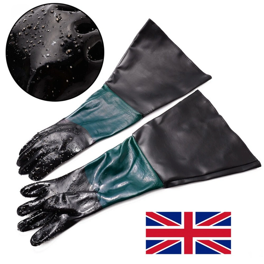 60cm Sandblasting Gloves Non-Slip Safety Work Gloves for Sand Blast Cabinet Protect Hands
