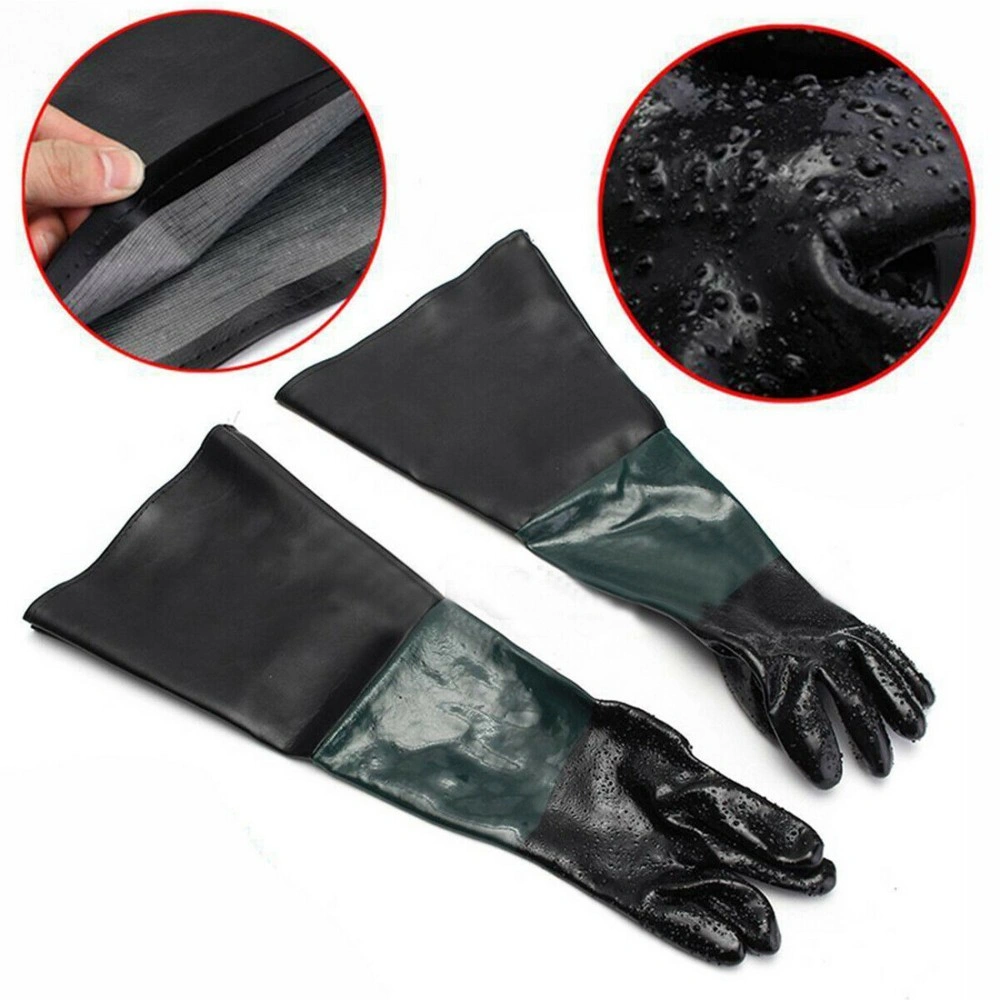 60cm Sandblasting Gloves Non-Slip Safety Work Gloves for Sand Blast Cabinet Protect Hands view 4