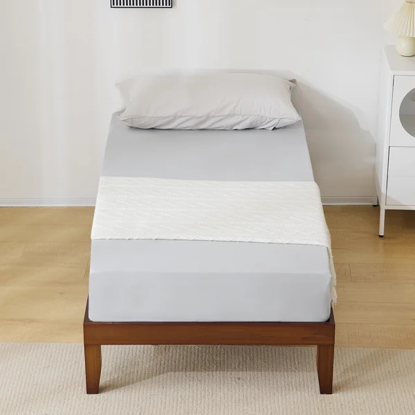 Twin Basic Bed Frame Pine Wood Painted Surface Bed Single Bed 74.41*37.99*12in Coffee view 4