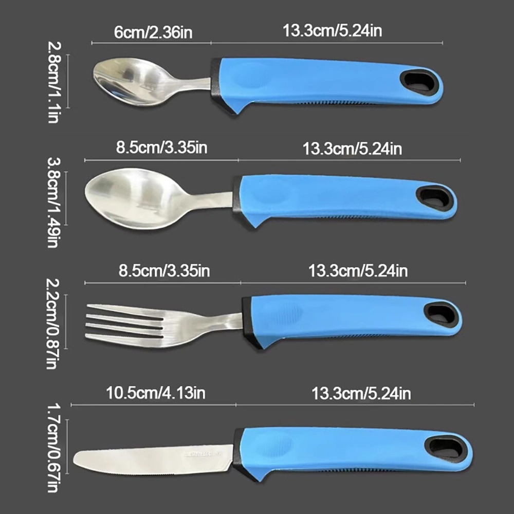 Easy Grip Cutlery Set for Arthritis & Elderly - Adaptive Eating Utensils Spoon Fork for Disabled Seniors view 5