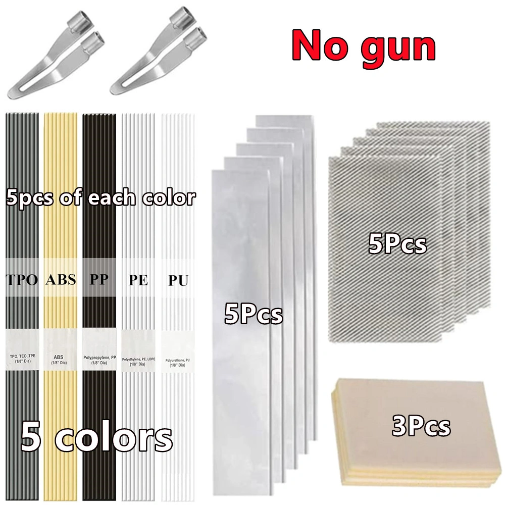 Plastic Welding Rods TPO ABS PP PE PU Auto Trim Panel Bumper Repair Tool Kit view 4