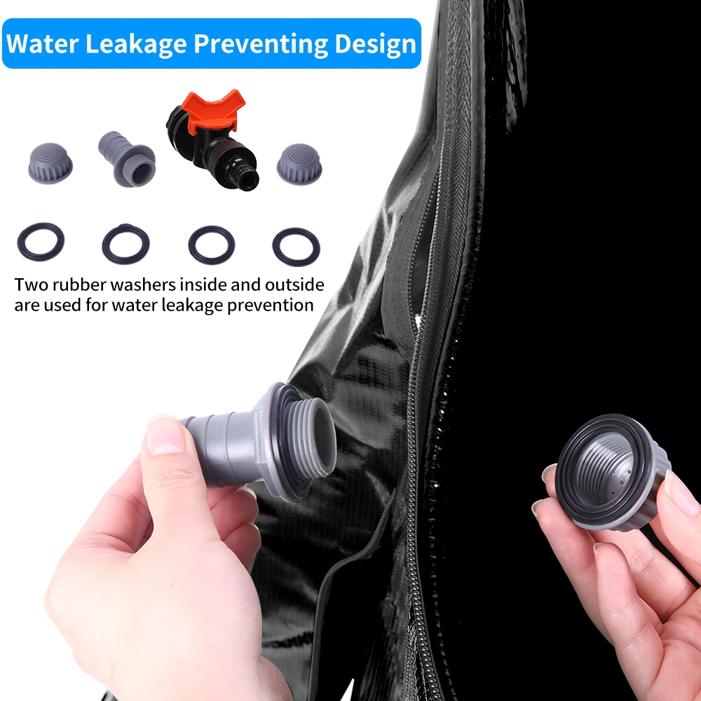 132 Gallon Folding Rain Barrel Water Collector - Black Outdoor Garden Water Storage Tank, Collapsible Rain Barrel for Home & Yard view 5