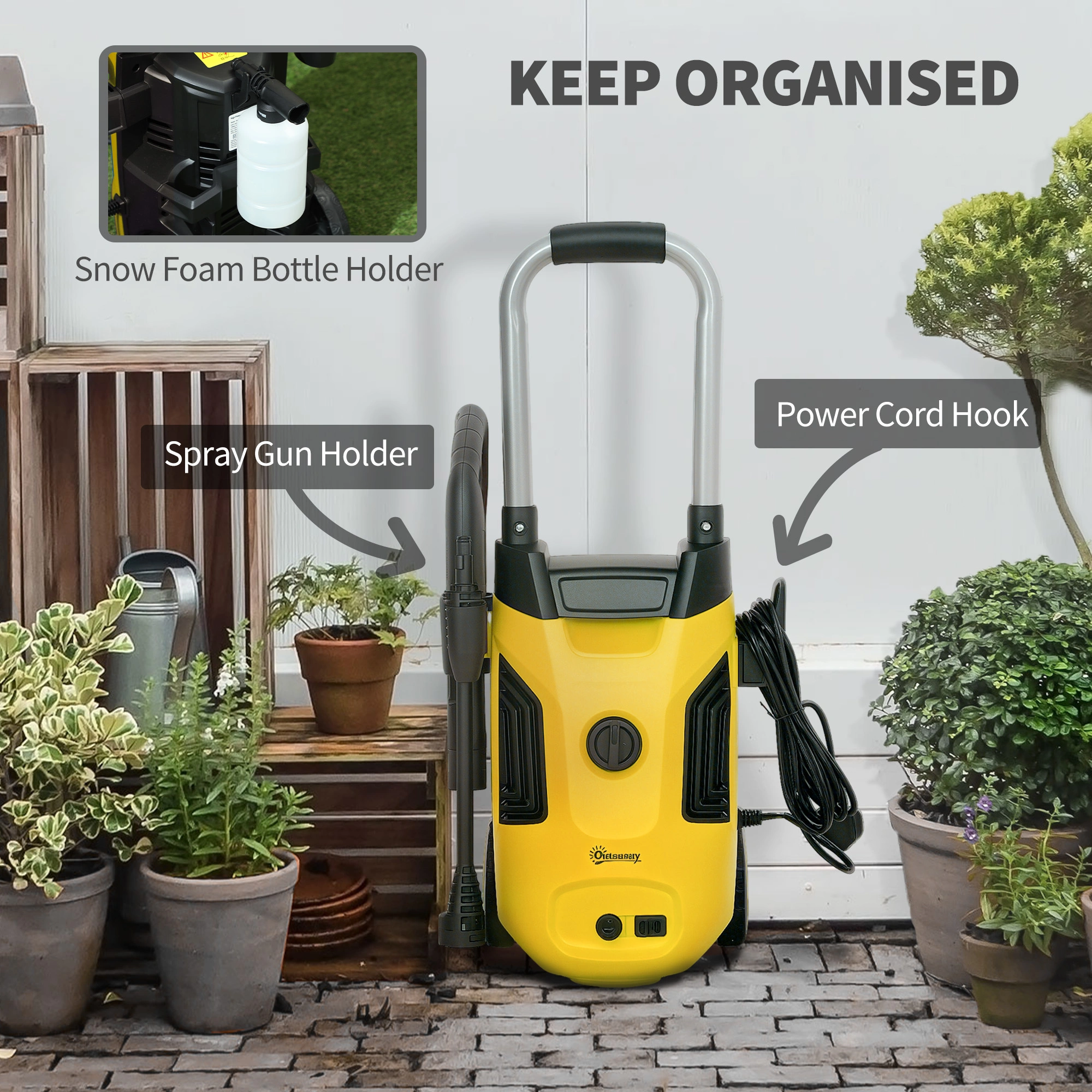 High Pressure Washer 2500 PSI Professional Electric Pressure Cleaner 1.8 GPM Kit view 3