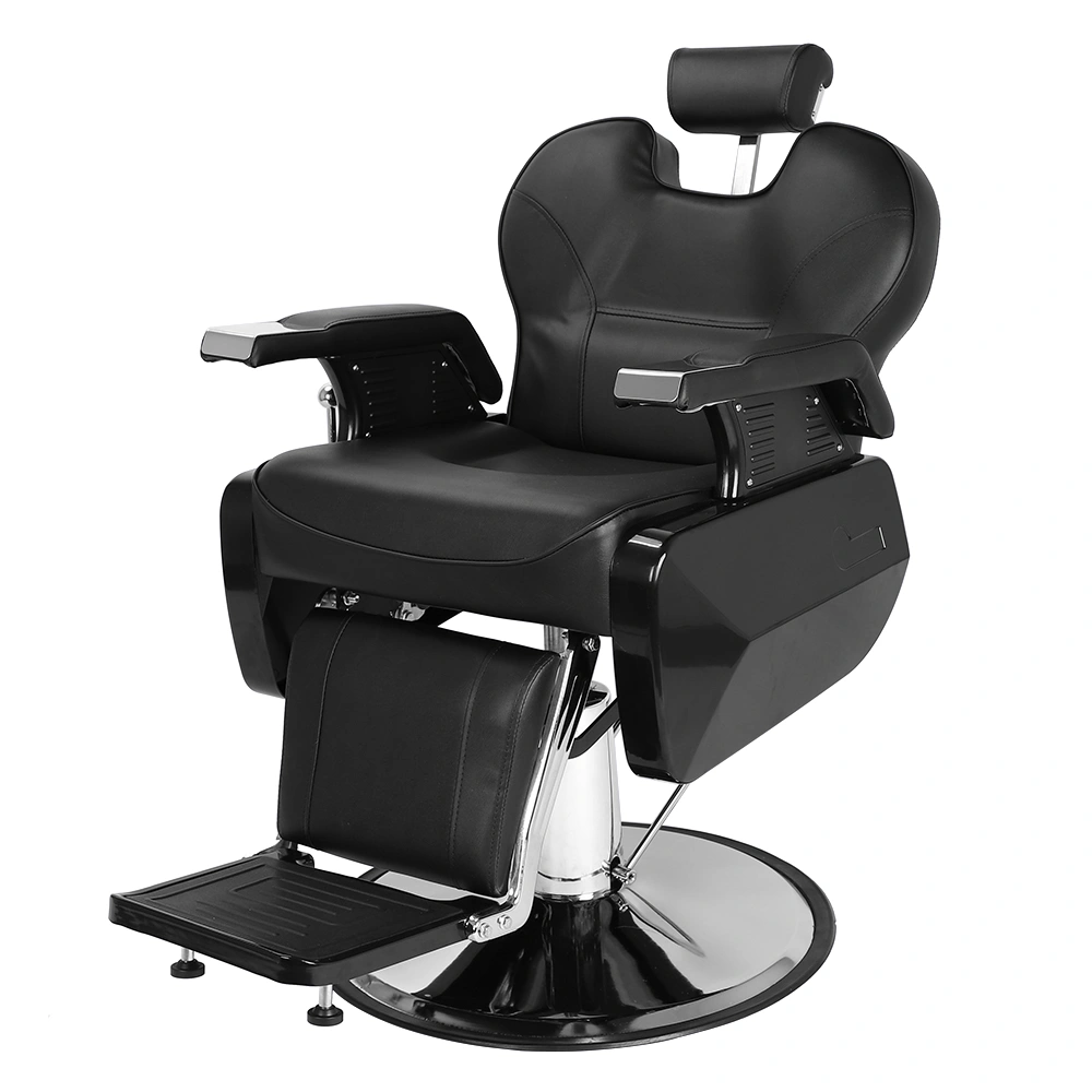 Professional Hydraulic Salon Barber Chair 8702A Black Reclining Styling Seat Part A view 3