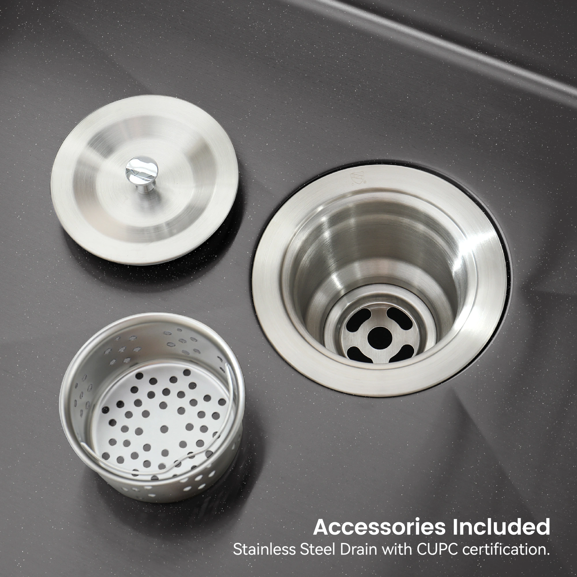 Stainless Steel Kitchen Sink, 23″x19″ Single Bowl, Overmount Handmade Sink in Black, with US Standard Drain and Hook[Unable ship on weekends, TK/TEMU only for pickup, only TX10643 warehouse supports GOFO] view 10