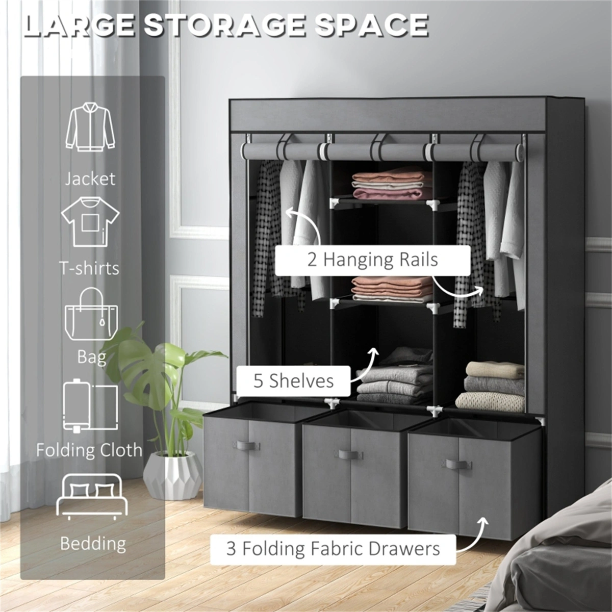 Chester Storage Dresser Unit with Lockers - Compact Cabinet Organizer for Bedroom, Living Room, or Utility Space view 2