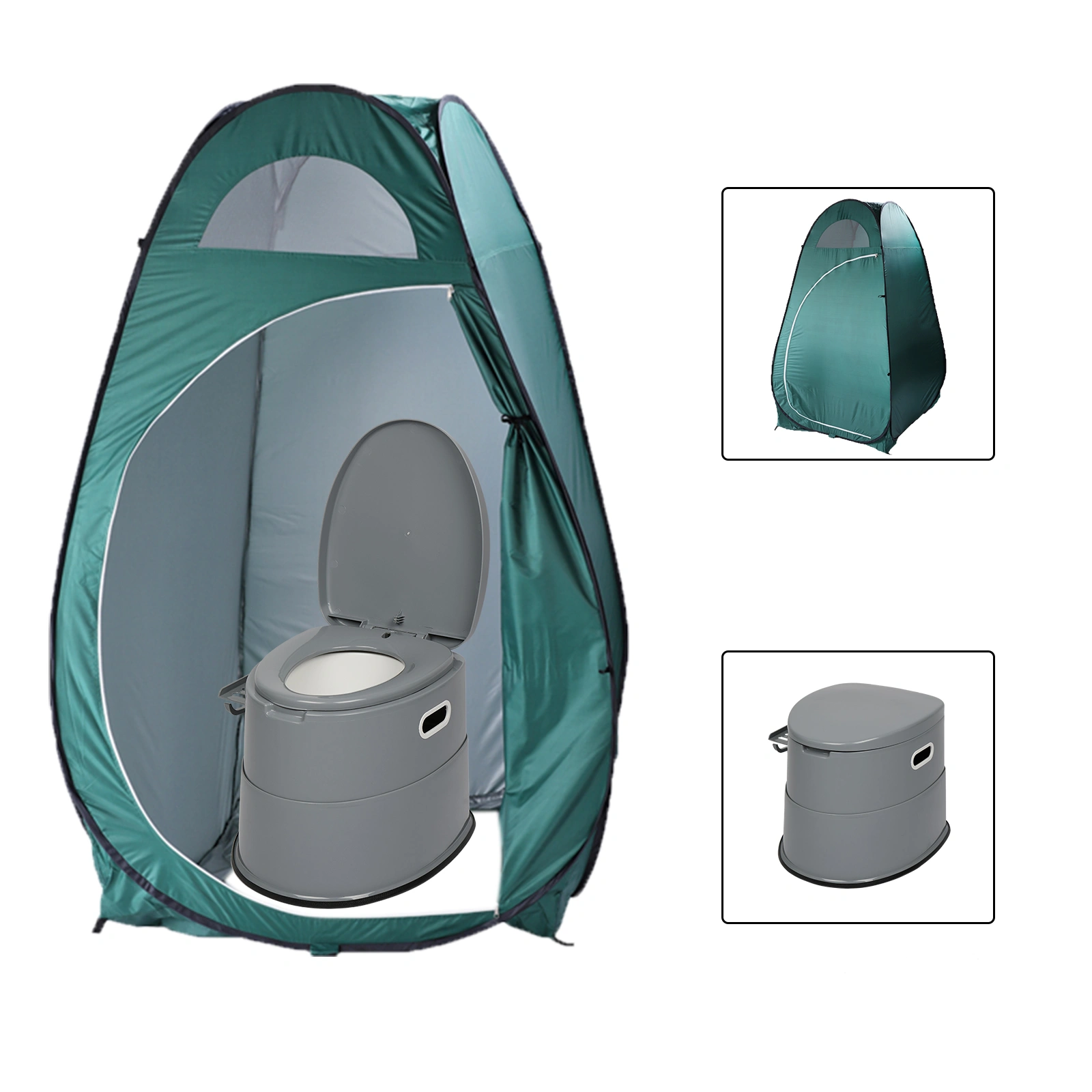 Portable Outdoor Pop-up Toilet Dressing Fitting Room Privacy Shelter Tent Army Green view 10
