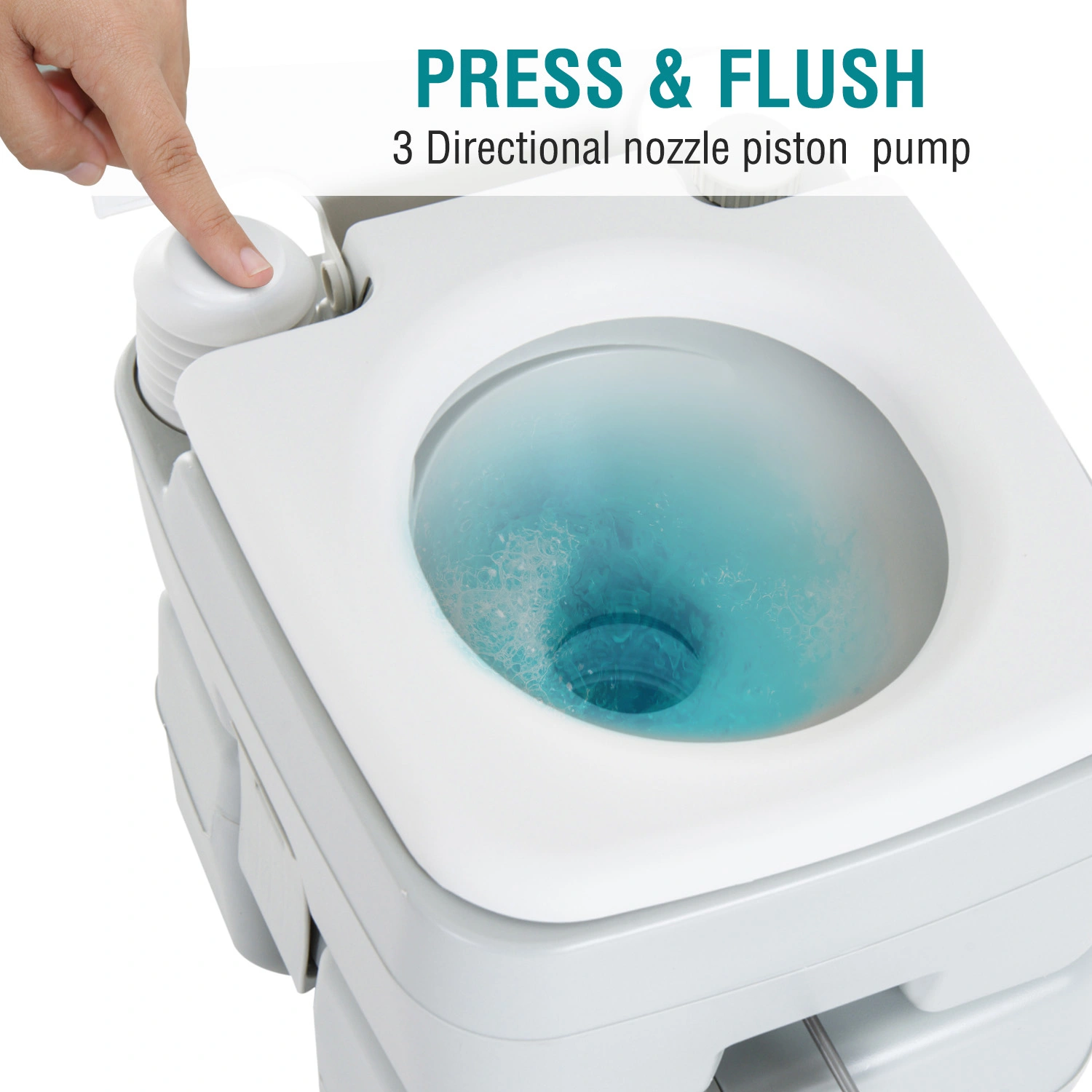 Portable Toilet Camping Potty Portable Outdoor Toilet with Secure Latch Lightweight view 3