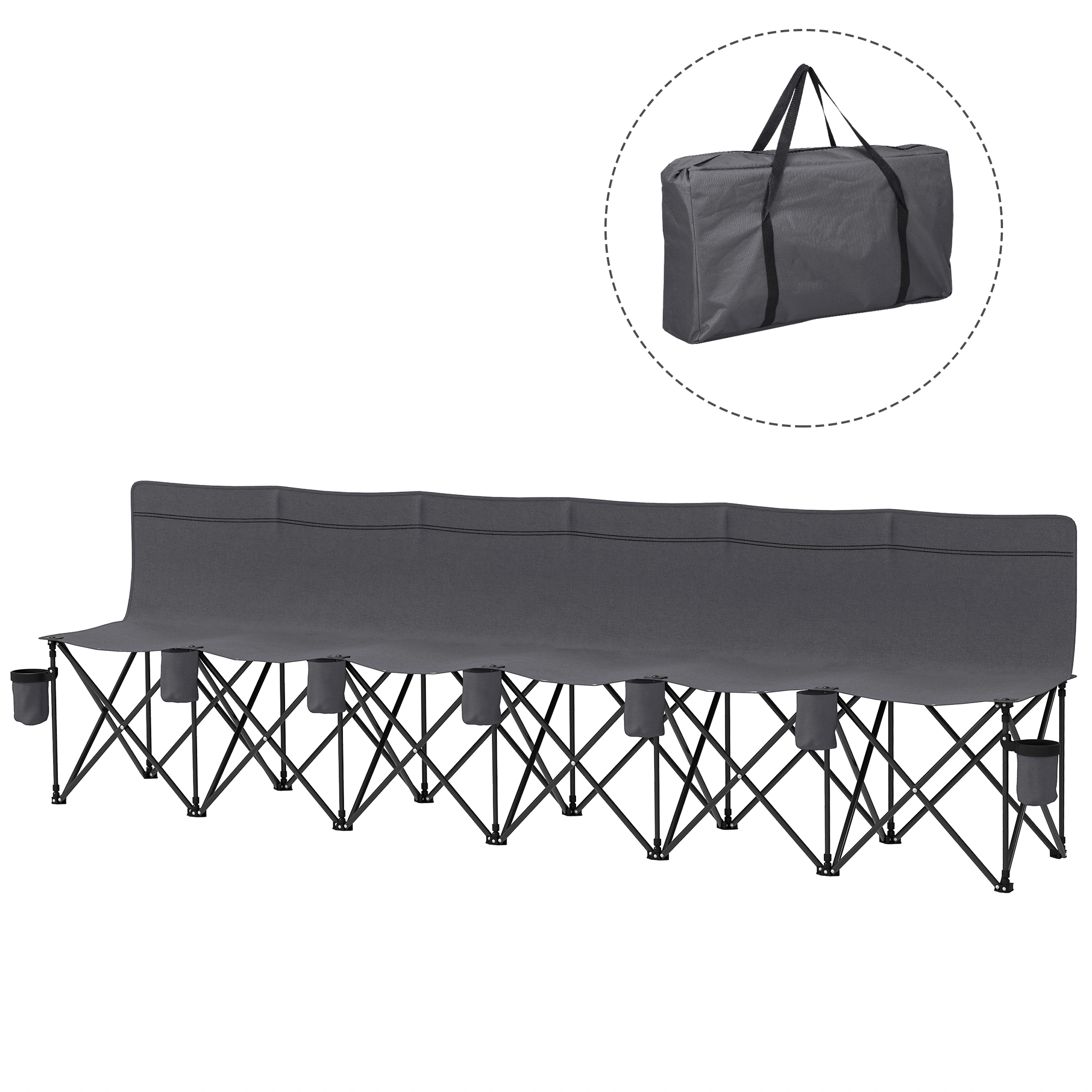 Heavy Duty Camping Chair Portable Folding Outdoor Chair with Carry Bag for Hiking Beach & Garden