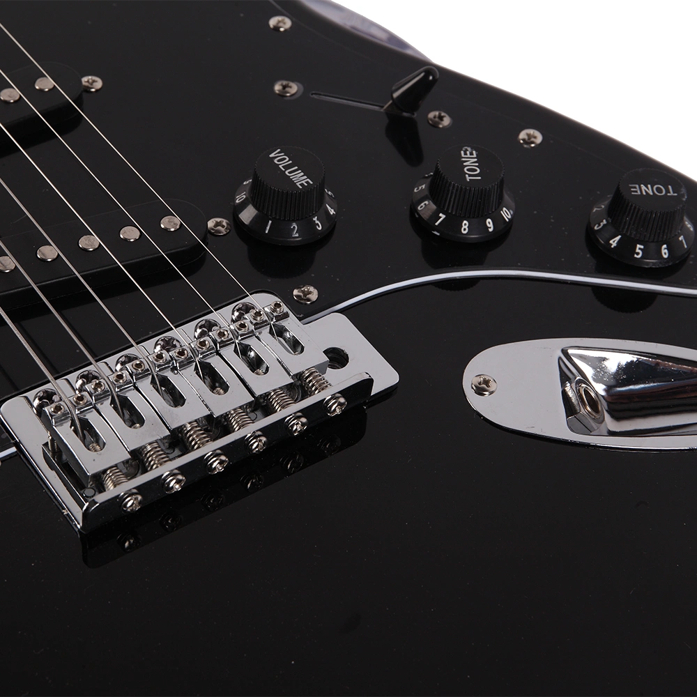 GST Stylish Electric Guitar Kit with Black Pickguard Black view 13
