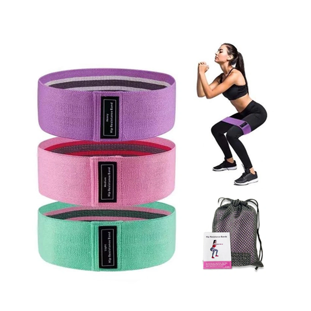 Set of 3 Resistance Exercise Loop Bands Fitness Home Gym Yoga Glutes Trainer view 9