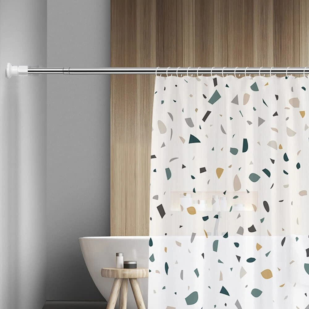 Heavy Duty Telescopic Shower Curtain Pole - Extendable Tension Rod for Bathroom, Bath Door & Window view 5