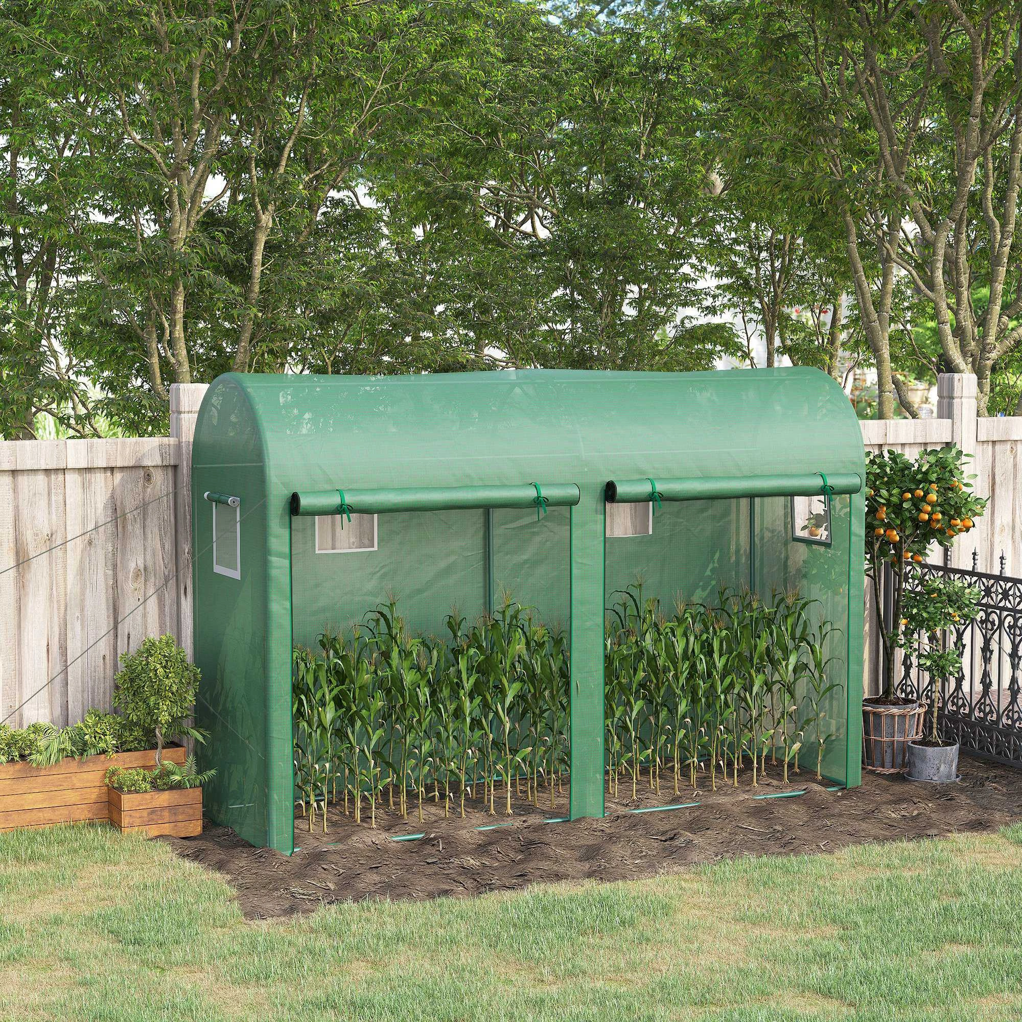 Mini Walk-in Greenhouse for Garden, Portable Growing House Tent, Durable PE Fabric Plant Protector