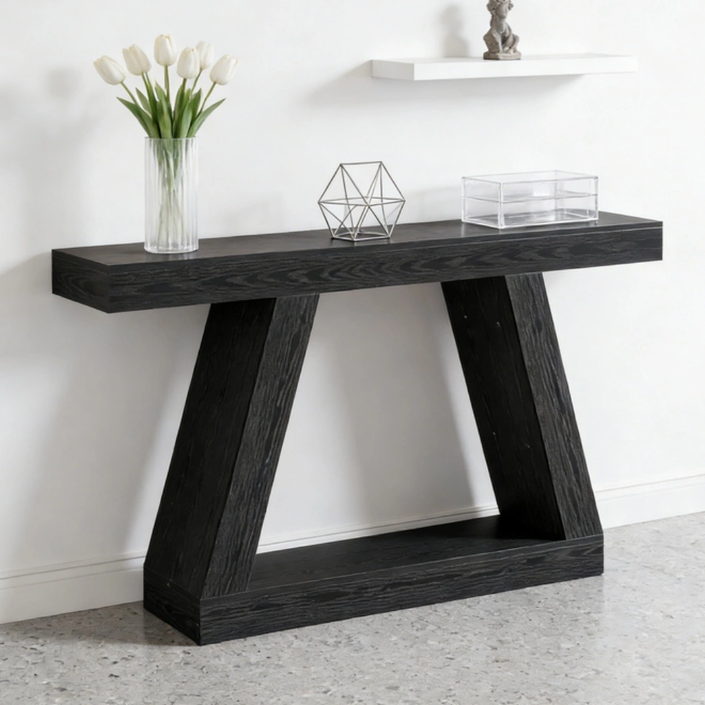 Sleek Long Console Table Sofa Table Living Room Entryway Hallway Table view 3