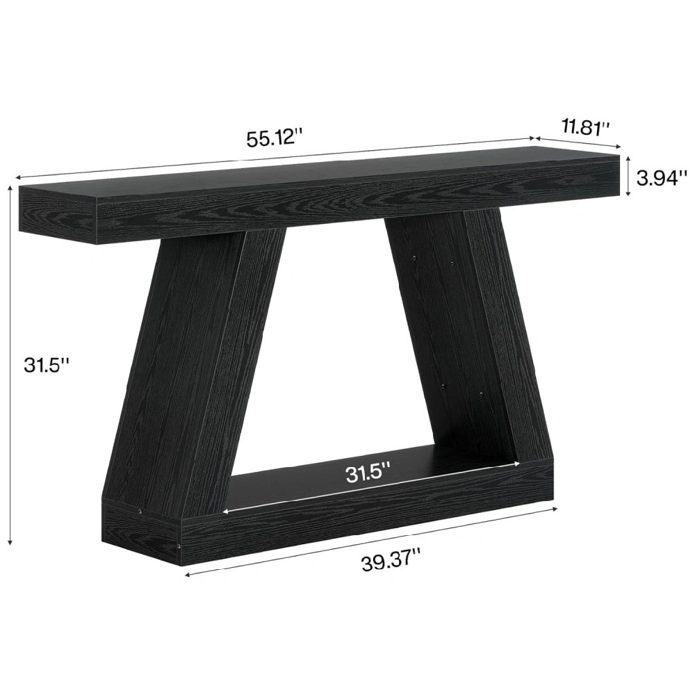 Sleek Long Console Table Sofa Table Living Room Entryway Hallway Table view 6