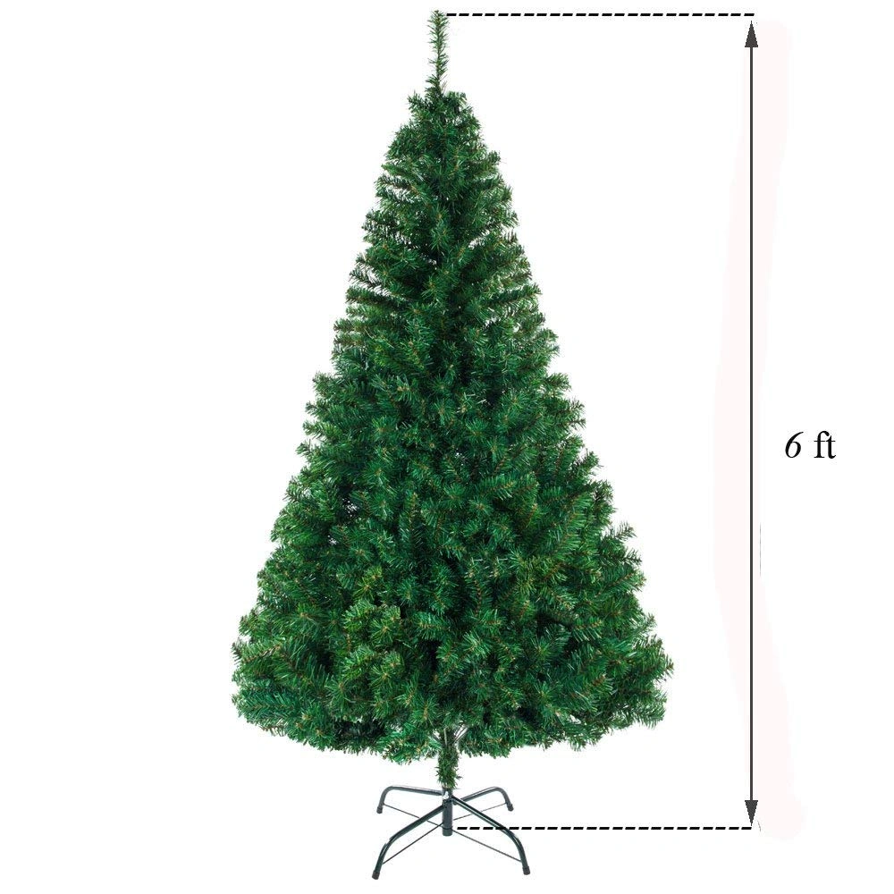 6ft Christmas Tree with 1050 Branches, Full Artificial Xmas Tree for Home Indoor Holiday Decor view 2