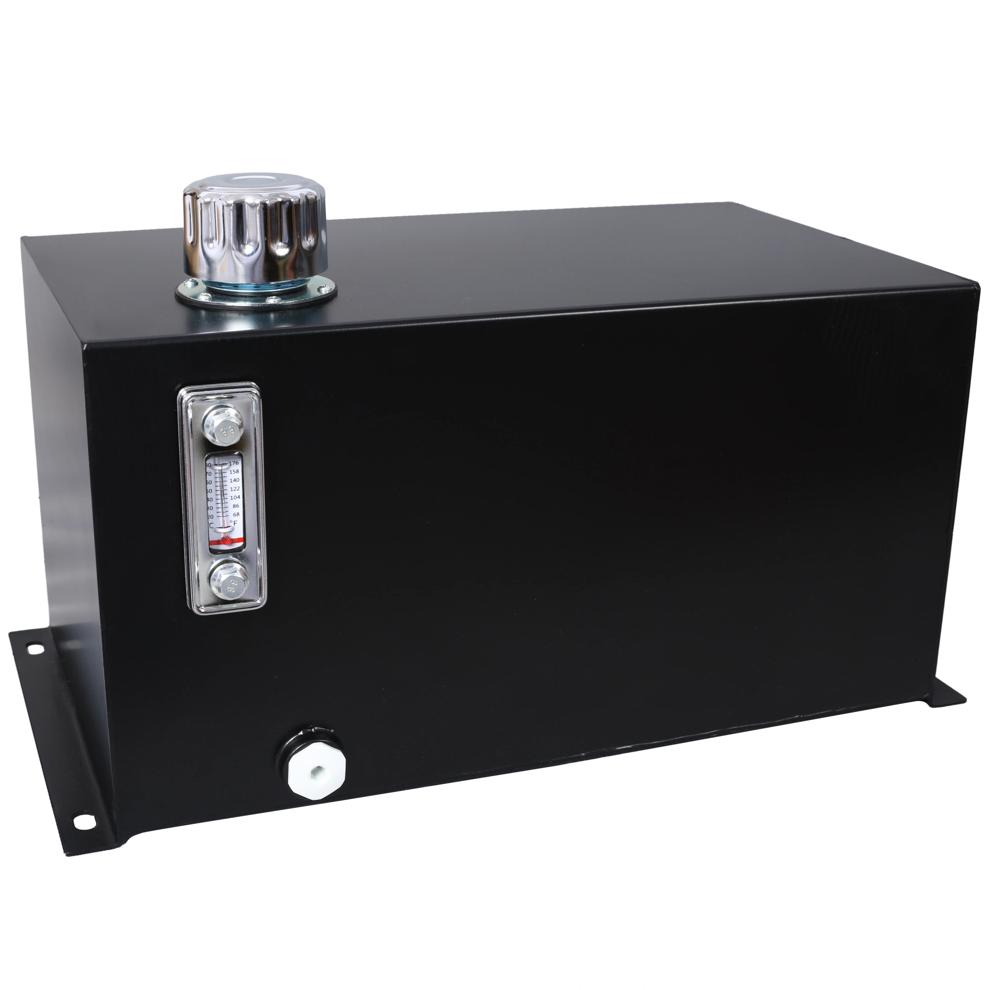 10 Gal Hydraulic Fluid Tank Heavy Duty Steel Reservoir with Strainer Gauge Filter Breather Cap for view 3