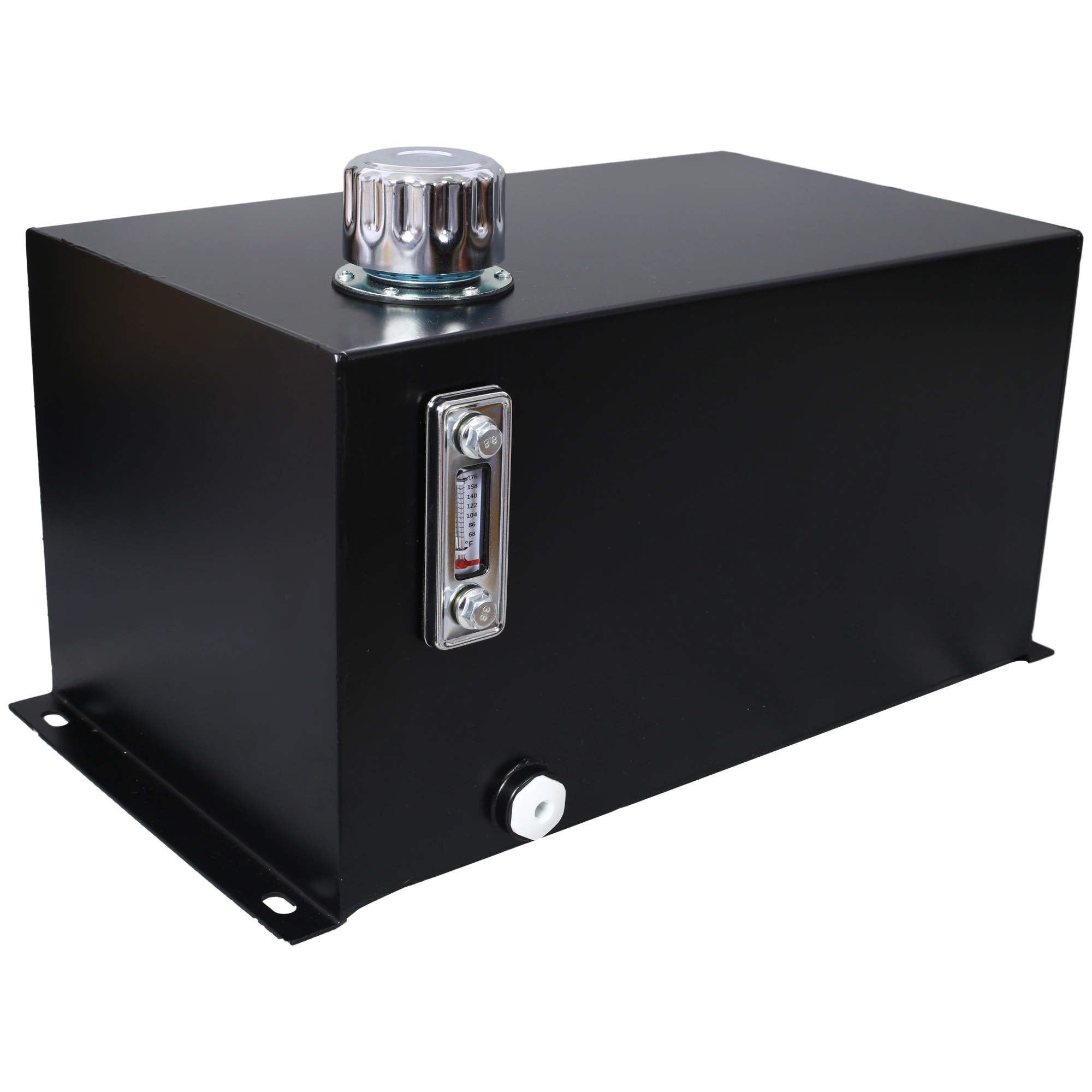 10 Gal Hydraulic Fluid Tank Heavy Duty Steel Reservoir with Strainer Gauge Filter Breather Cap for view 8