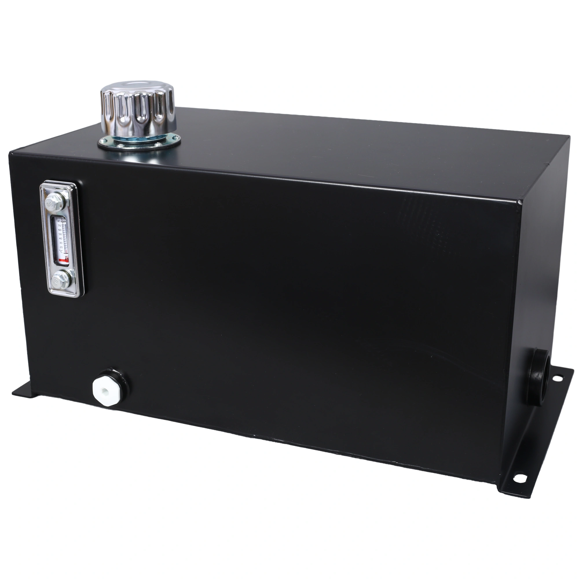 10 Gal Hydraulic Fluid Tank Heavy Duty Steel Reservoir with Strainer Gauge Filter Breather Cap for view 9