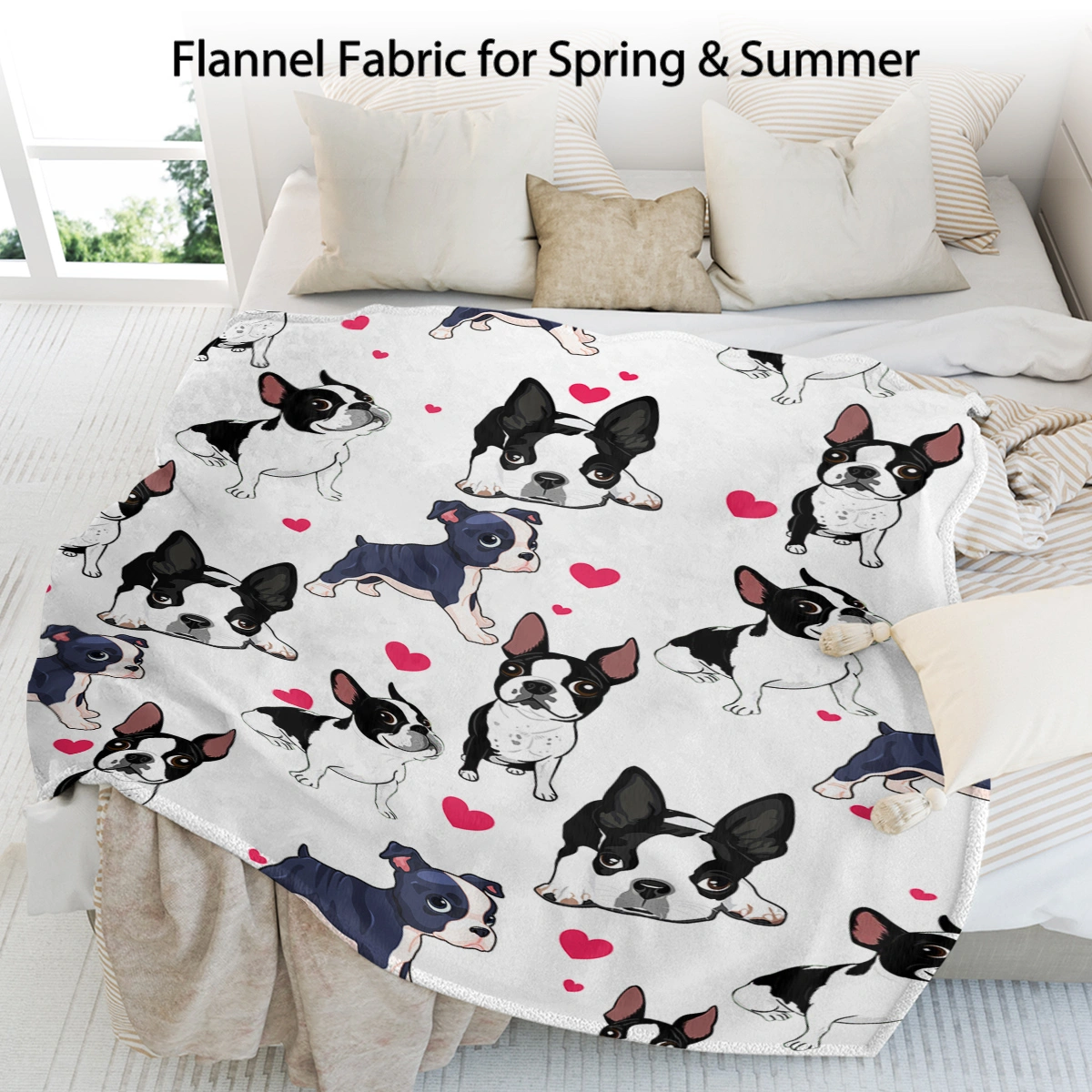 1pc Soft Fleece Dog Blanket 130x150cm - Cozy Flannel Throw for Couch view 2