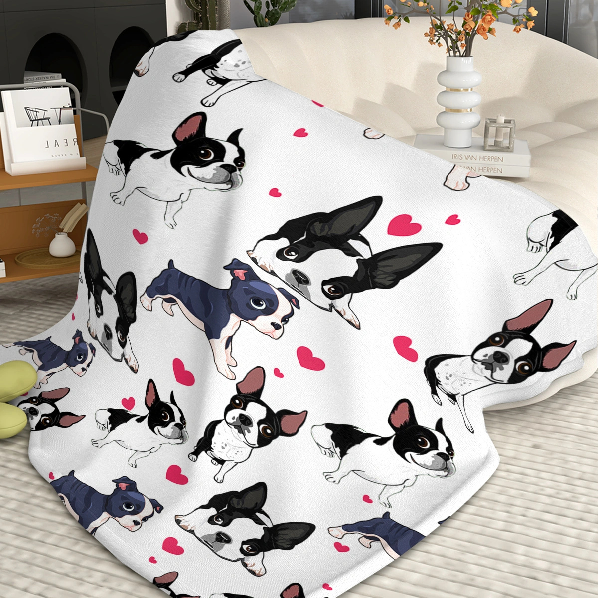 1pc Soft Fleece Dog Blanket 130x150cm - Cozy Flannel Throw for Couch view 3