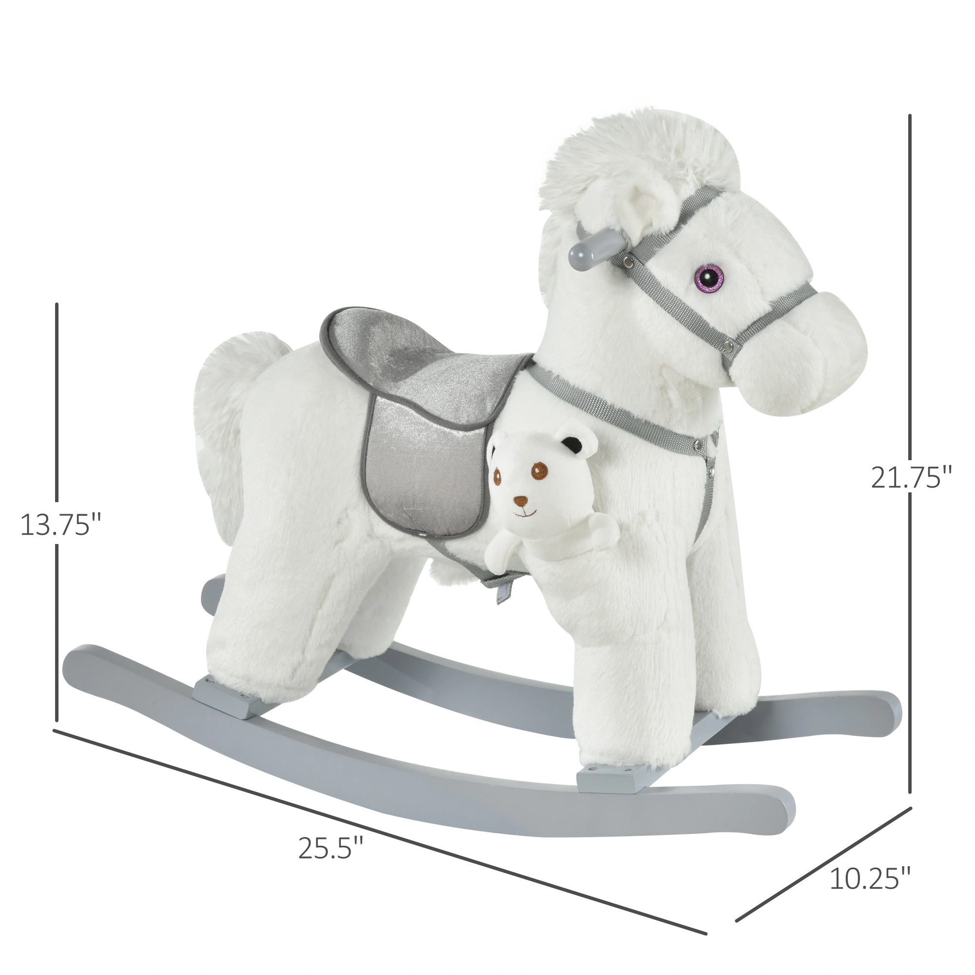Kids Rocking Horse Wooden Animal Ride On Toy for Toddlers Balance & Motor Skills Development view 2