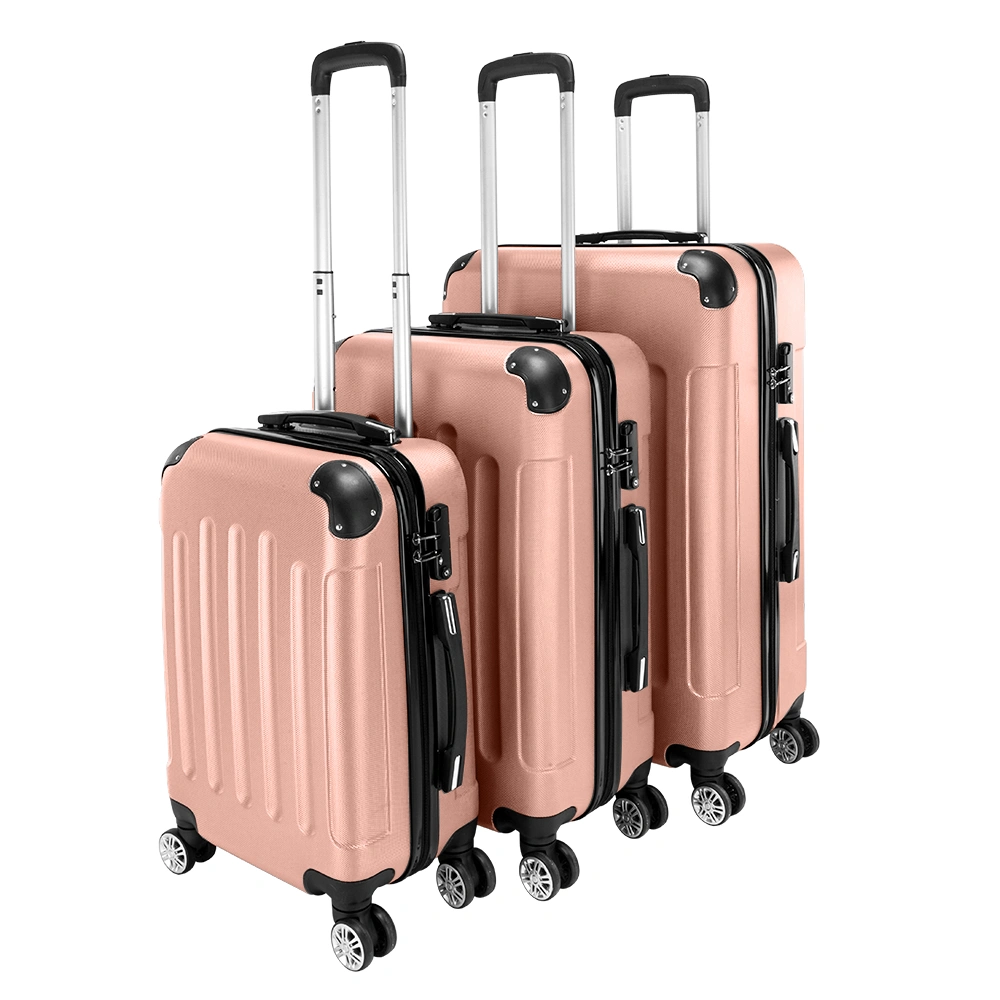 3 Pcs Suitcase Lightweight ABS Carry-on Hand Luggage 4 Spinner Wheels Trolley Case view 2