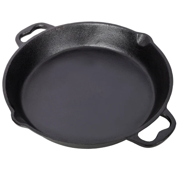 17inch Pre-Seasoned Cast Iron Skillet, Cast Iron Pan,Dual Assist Handles,Use for Grill, Stovetop, Induction, Oven Safe Cookwa view 2